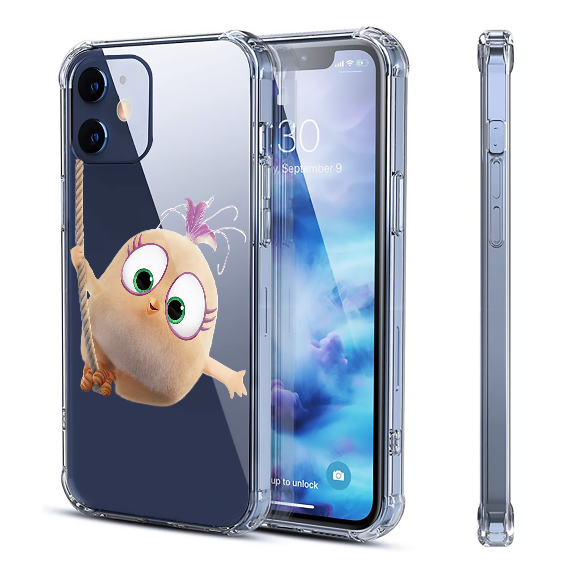 （画像用） Angry Birds アングリーバード 【iPhone 12シリーズ対応】透明スマホケース（クリアソフトケース）
